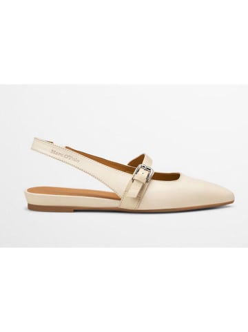 Marc O'Polo Shoes Leder-Slingballerinas in Creme