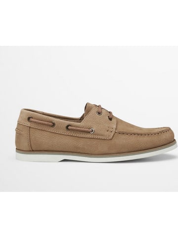 Marc O´Polo Leren mocassins taupe