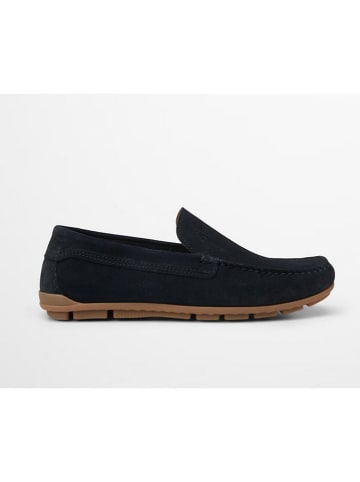 Marc O´Polo Skórzane slippersy w kolorze granatowym