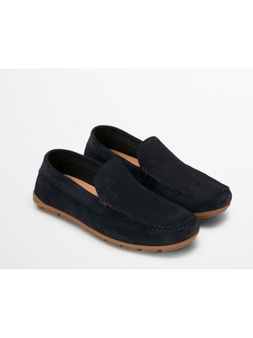 Marc O´Polo Skórzane slippersy w kolorze granatowym