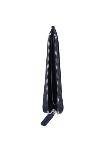 Marc O´Polo Leder-Geldbörse in Dunkelblau - (B)14 x (H)8 x (T)1,5 cm