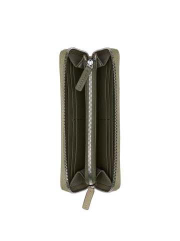 Marc O´Polo Leder-Geldbörse in Khaki - (B)20 x (H)10 x (T)2 cm