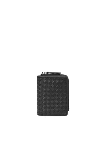 Marc O´Polo Leder-Geldbörse in Schwarz - (B)11,5 x (H)9 x (T)1,5 cm