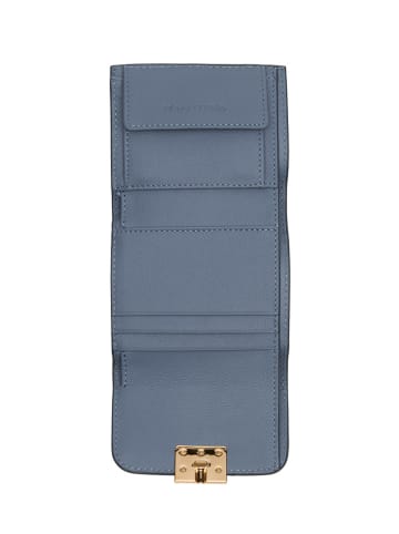 Marc O´Polo Leren portemonnee lichtblauw - (B)10,5 x (H)9 x (D)3 cm