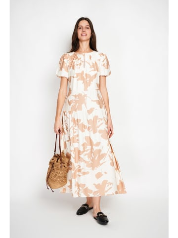 William de Faye Kleid in Weiß/ Beige