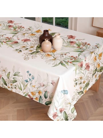 mint Deco Tafellaken "Floral And Tropical Maddy" wit/lichtroze/groen