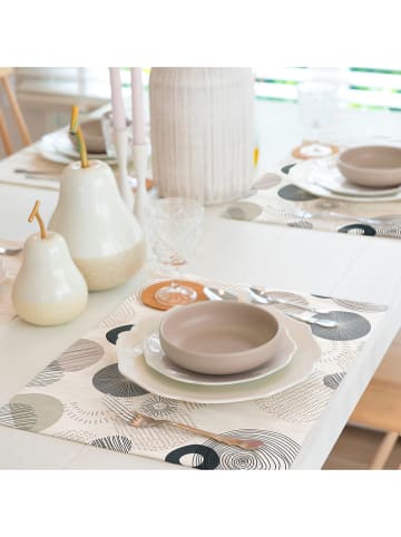 mint Deco 2er-Set: Tischsets "Caleb" in Weiß/ Blau/ Grau - (L)50 x (B)40 cm