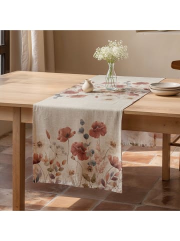 mint Deco Bieżnik "Amapola" w kolorze kremowym ze wzorem