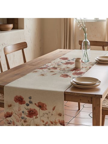 mint Deco Tafelloper "Amapola" crème/meerkleurig