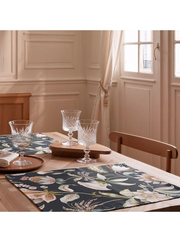 Mint Rugs 2-delige set: placemats "Yara" antraciet/groen - (L)50 x (B)40 cm