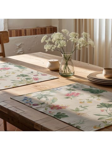 Mint Rugs 2er-Set: Tischsets "Maura" in Creme/ Grün/ Rosa - (L)50 x (B)40 cm