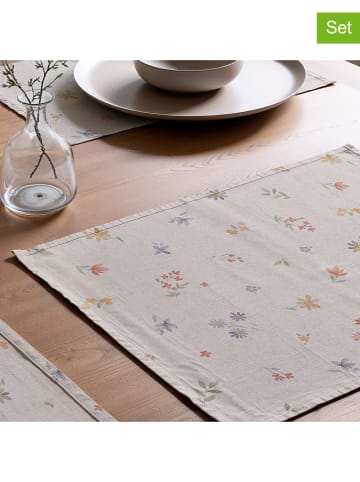 Mint Rugs 2er-Set: Tischsets "Shayla" in Creme/ Grün - (L)50 x (B)40 cm