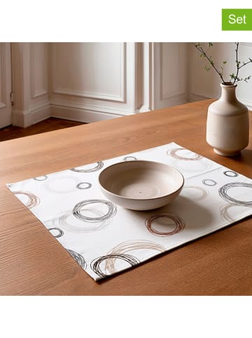 Mint Rugs Podkładki stołowe (2 szt.) w kolorze biało-beżowo-brązowym - 50 x 40 cm