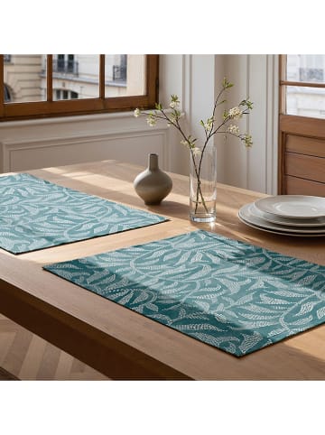 Mint Rugs Podkładki stołowe (2 szt.) "Yeray" w kolorze turkusowym - 50 x 40 cm
