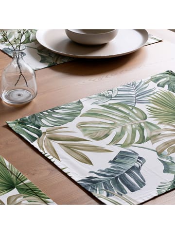 Mint Rugs 2er-Set: Tischsets "Betia" in Weiß/ Grün - (L)50 x (B)40 cm