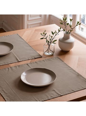 Mint Rugs Podkładki stołowe (2 szt.) "Indra" w kolorze szarobrązowym - 50 x 40 cm