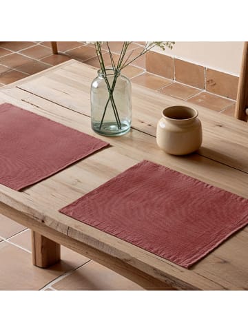 Mint Rugs 2-delige set: placemats "Indra" rood - (L)50 x (B)40 cm