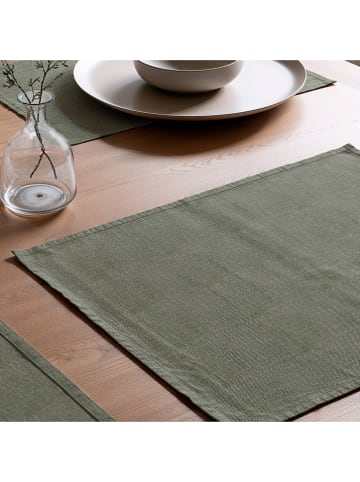 mint Deco Podkładki stołowe (2 szt.) "Indra" w kolorze khaki - 50 x 40 cm