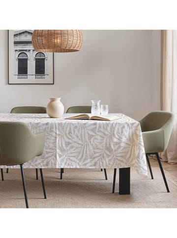 mint Deco Obrus "Floral And Tropical Tesa" w kolorze beżowo-białym