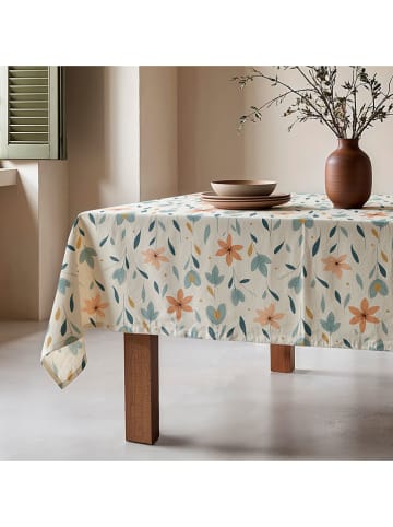 Mint Rugs Tischdecke "Floral And Tropical Tesa" in Creme/ Türkis/ Orange