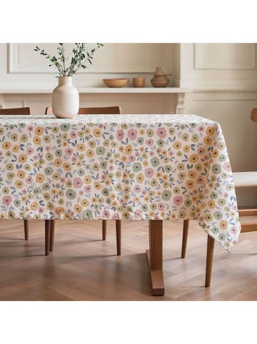 Mint Rugs Tafellaken "Floral And Tropical Thelma" wit/lichtroze/geel