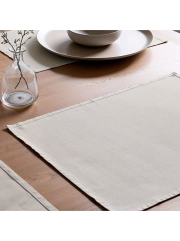 mint Deco 2er-Set: Tischsets "Bria" in Creme - (L)50 x (B)40 cm