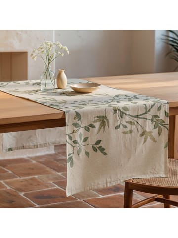 mint Deco Tafelloper "Zarza" crème/groen