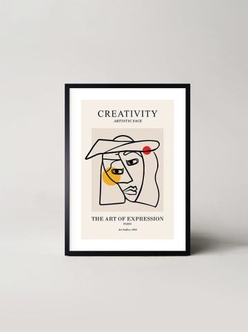 Ars Longa Gerahmter Kunstdruck "Abstract theateral face" - (L)70 x (B)50 cm