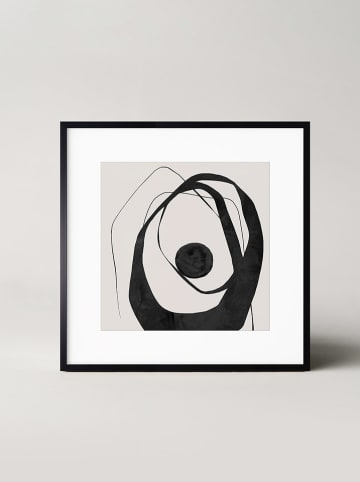 Ars Longa Druk artystyczny "Black madness abstraction" w ramce - 70 x 70 cm