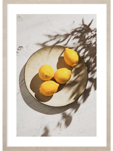 Ars Longa Gerahmter Kunstdruck "Lemons on a plate"