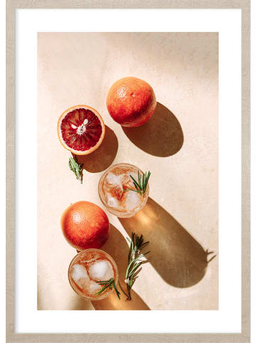 Ars Longa Gerahmter Kunstdruck "Refreshing orange" - (L)70 x (B)50 cm