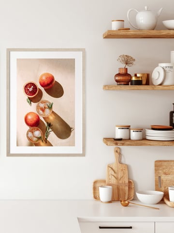 Ars Longa Gerahmter Kunstdruck "Refreshing orange" - (L)70 x (B)50 cm