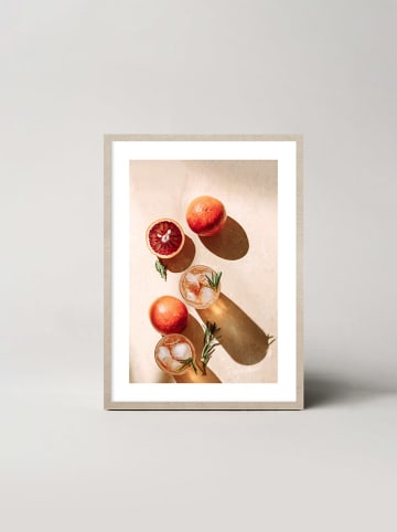 Ars Longa Ingelijste kunstdruk "Refreshing orange" - (L)70 x (B)50 cm
