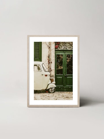 Ars Longa Gerahmter Kunstdruck "Retro street corner" - (L)70 x (B)50 cm