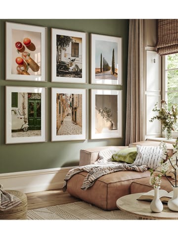 Ars Longa Ingelijste kunstdruk "Retro street corner" - (L)70 x (B)50 cm