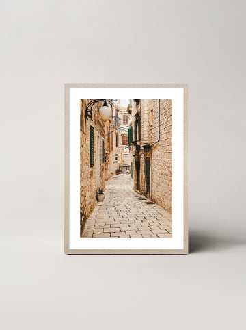 Ars Longa Ingelijste kunstdruk "Cobblestone streets" - (L)70 x (B)50 cm