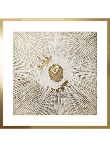 Ars Longa Gerahmter Kunstdruck "Golden line circle" - (L)70 x (B)70 cm
