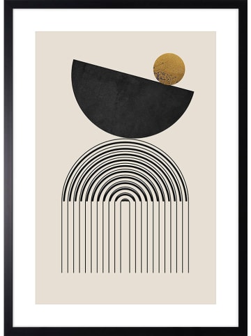 Ars Longa Gerahmter Kunstdruck "Wavy zen arc" - (L)70 x (B)50 cm