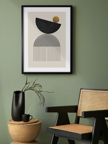 Ars Longa Gerahmter Kunstdruck "Wavy zen arc" - (L)70 x (B)50 cm