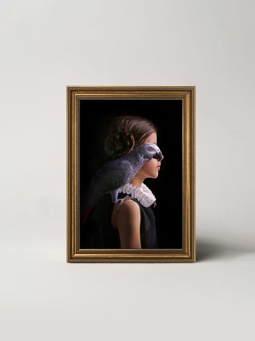 Ars Longa Ingelijste kunstdruk "Girl Parrot"