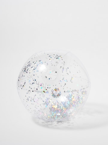 Sunny Life Strandball "Glitter" in Transparent/ Silber - ab 3 Jahren
