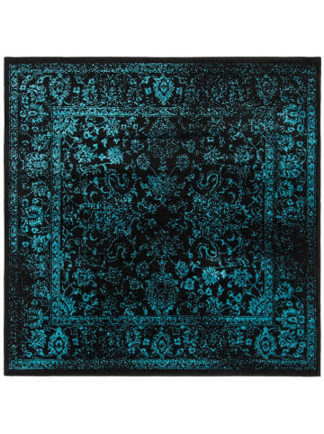 Safavieh Kurzflor-Teppich ''Adirondack'' in Schwarz/ Türkis