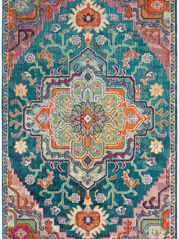 Safavieh Kurzflor-Teppich in Mint/ Pink