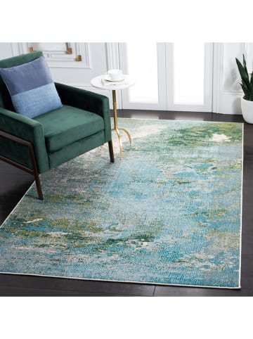 Safavieh Laagpolig tapijt blauw/groen