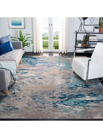 Safavieh Kurzflor-Teppich ''Madison'' in Beige/ Blau