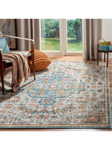 Safavieh Kurzflor-Teppich in Grau/ Hellblau