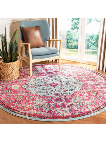 Safavieh Kurzflor-Teppich in Fuchsia/ Grün