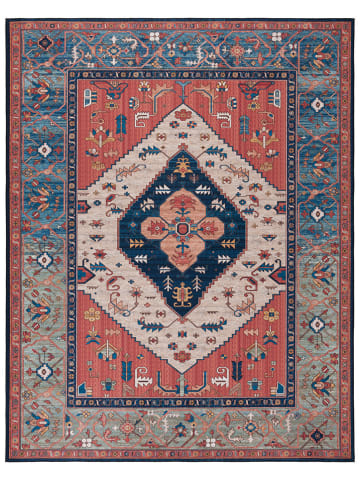 Safavieh Laagpolig tapijt bruin/blauw