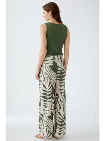 Oui Broek groen/wit