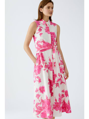 Oui Kleid in Weiß/ Pink